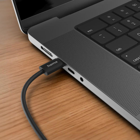 Hama Charging Cable Fabric Usb-c Usb-c 1 M Nylon Black