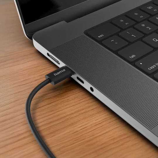 Hama Charging Cable Fabric Usb-c Usb-c 1 M Nylon Black