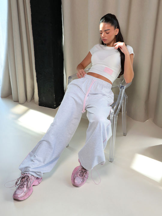 Pantaloni Largi Dama Gri