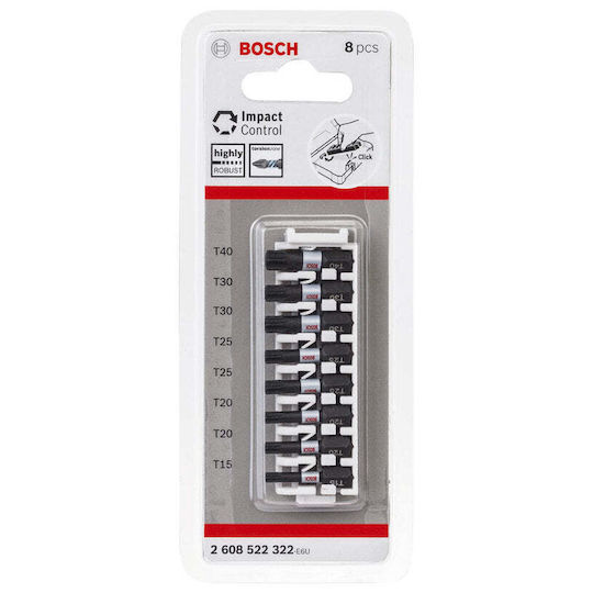 Biți Impact T15-T40 8 Bucăți 25 Mm Impact Control