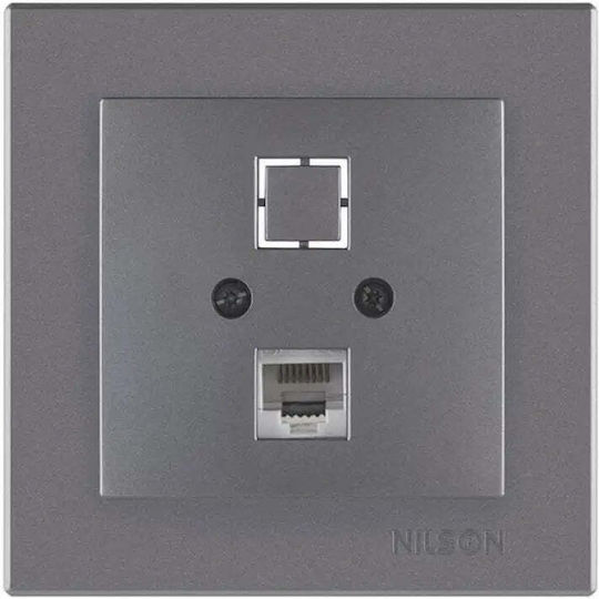 Rj45 Cat.5e Socket Anthracite Nilson Alegra