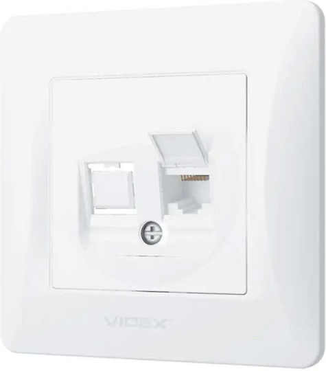 Cat6 Computer Socket Vf-bnsk1pc6-w Binera Videx White