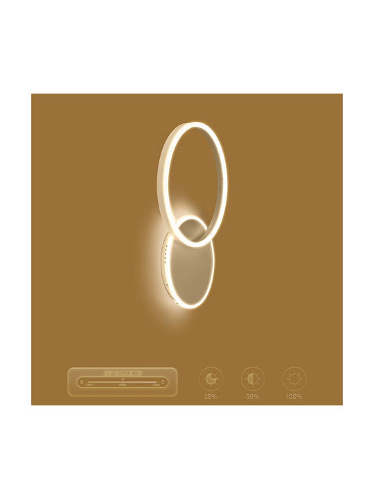 kelvo Wall Lamp with Integrated LED and Adjustable White Light 40x7.5cm