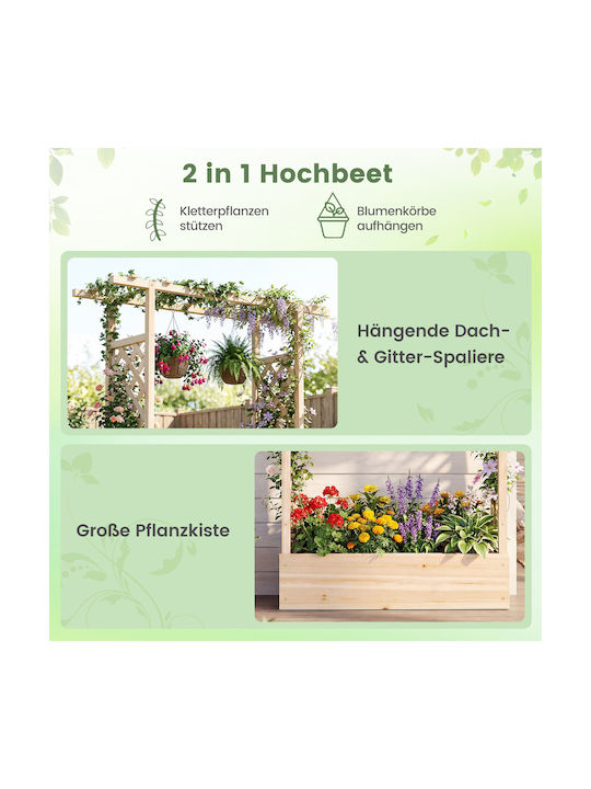 Costway Planter Box Din Lemn Portocaliu Costway Planter Box Din Lemn Portocaliu