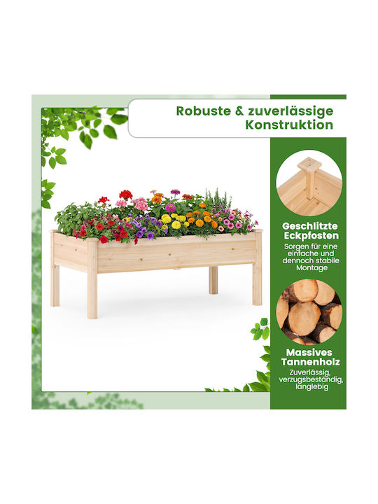 Costway Hölzerner Pflanzgefäß 48x62x122cm