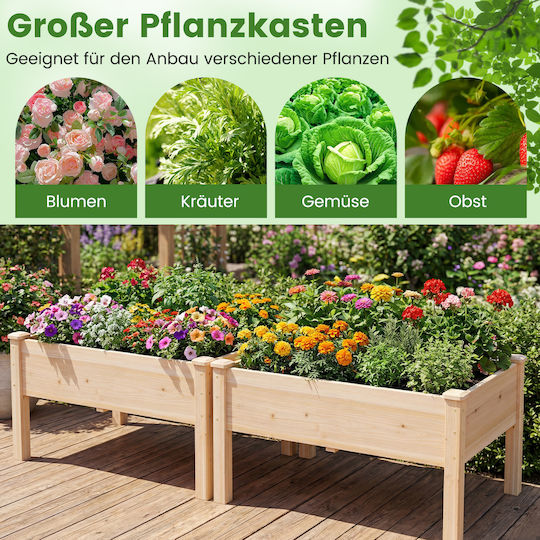 Costway Wooden Flower Pot 48x62x122cm