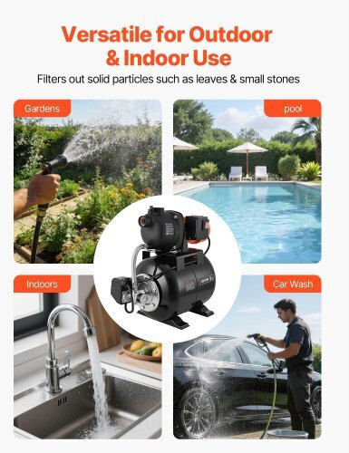 Vevor Electric Surface Pump with Automatic Suction 1.1hp Single-Phase