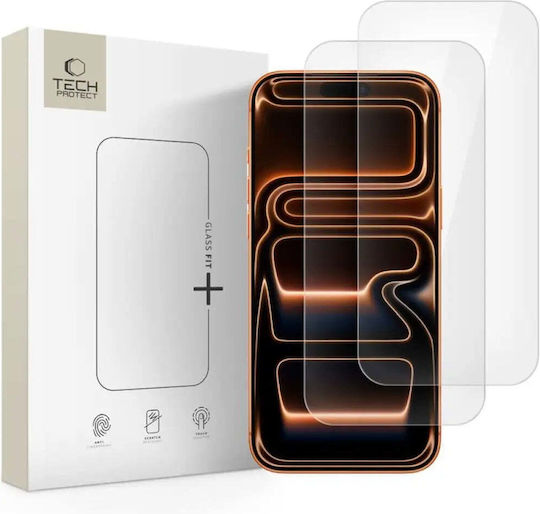 Tech-Protect 2.5D 0,3mm Gehärtetes Glas 2 Stücke (iPhone 17 Pro Max / iPhone 16 Pro Max Realme 16 Pro)
