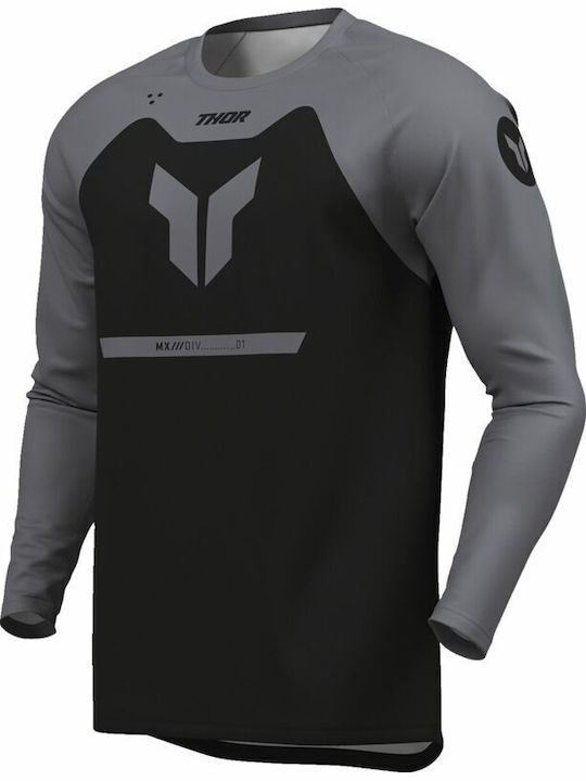 Thor Μπλούζα Menace Racewear Ridemode Black Γκρί Μαύρα Polyester