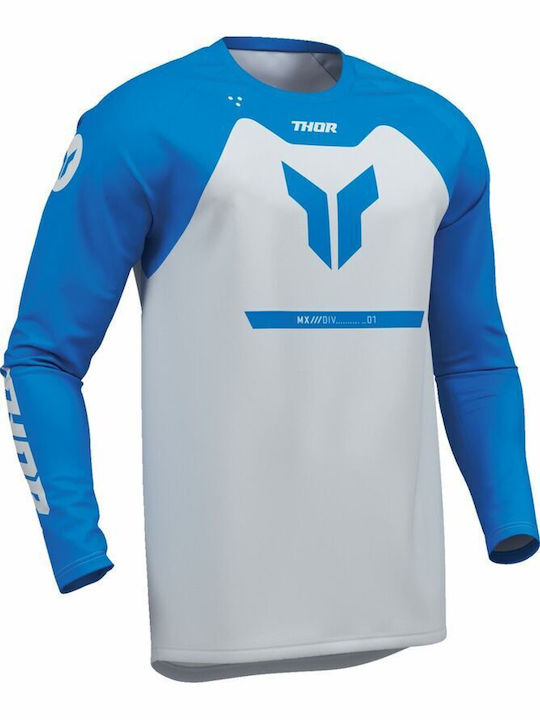 Thor Μπλούζα Menace Racewear Ridemode Blue Λευκά Μπλε Polyester