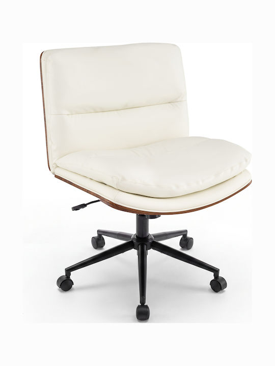 Costway Office Chair with Recline and Adjustable Arms White