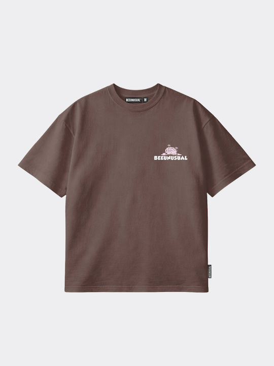 Brain Rot T-shirt Καφέ
