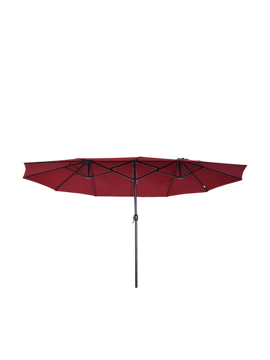 Ομπρέλα Στρογγυλή Μεταλλική Garden Wine Red Φ4.6xΥ2.4m
