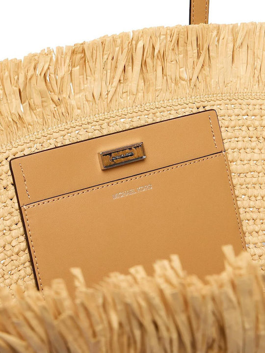 Michael Kors Isa Fan Geantă De Plajă Wicker Bej