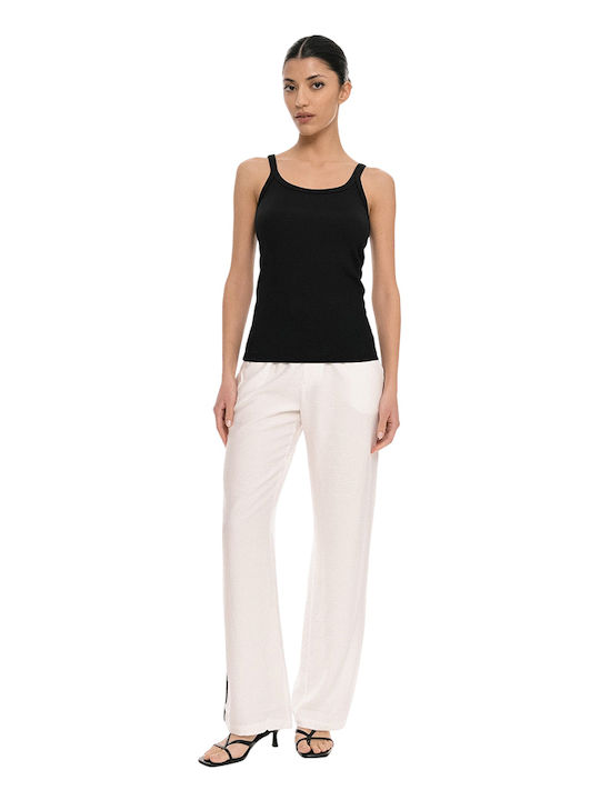 Damen Bluse Ärmellose Schwarze
