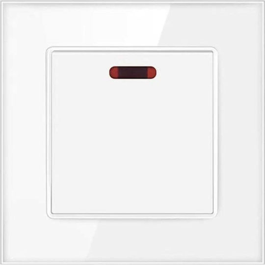 Luxon Recessed Wall Switch with White Frame