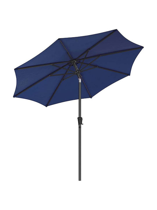 Ομπρέλα Στρογγυλή Μεταλλική Navy Blue Φ3xΥ2.45m