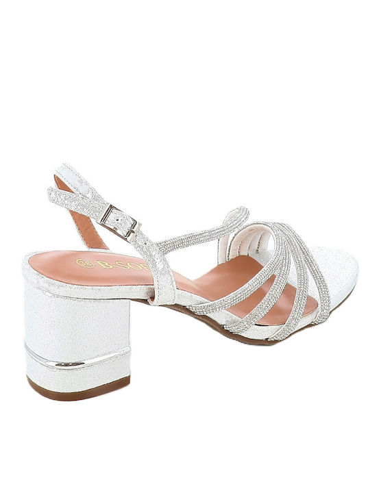 Damen Sandalen Silber