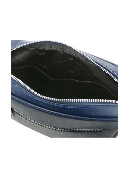 Leather Men's Shoulder / Crossbody Bag Navy Blue