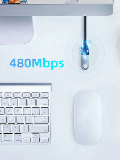 Cabletime USB 2.0 Cable USB-A male - USB-A female Μαύρο 1.5m CT-AMAF2.0-PB1.5