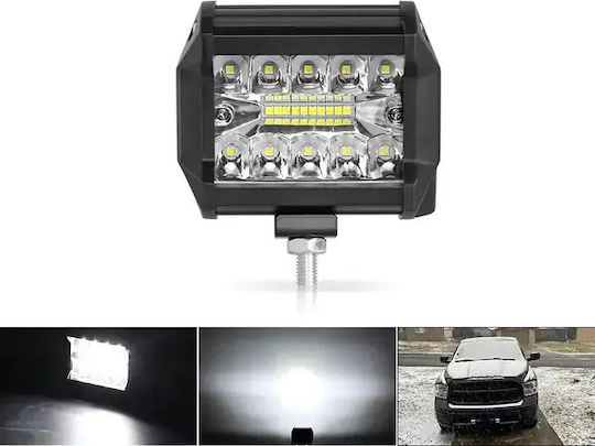 LED Super Triple-Row 60W Waterproof Headlights & Wiring Harness & Bull-Bar 2000lm-12/24V Tc-398