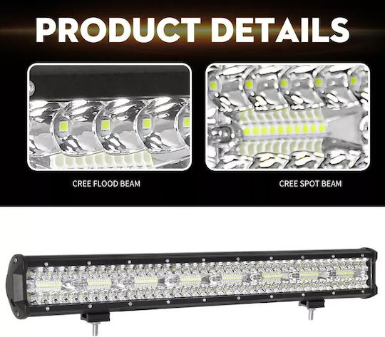Led Super Triple-row 480watt Aδιάβροχη Μπάρα & Πλεξούδα & Bull-bar 16000lm-12/24volt Tc-402