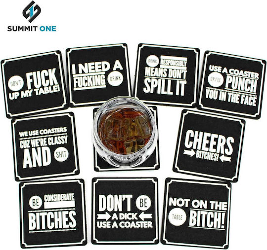 Felt Coasters Summit One Funny Drinks – Bar Accessories 10pcs