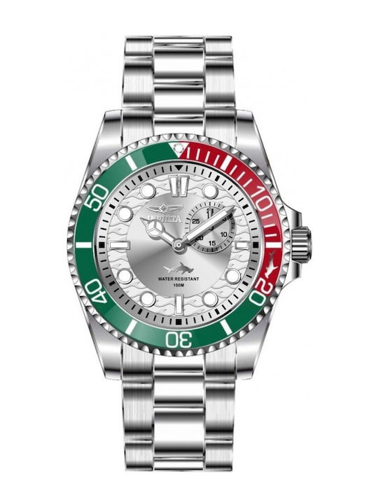 Invicta Invicta Pro Diver Ρολόι Μπαταρίας με Μεταλλικό Μπρασελέ Invicta Invicta Pro Diver Ρολόι Μπαταρίας με Μεταλλικό Μπρασελέ