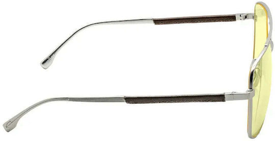 Computer Glasses Gunnar White Wolf Steel Umber Amber