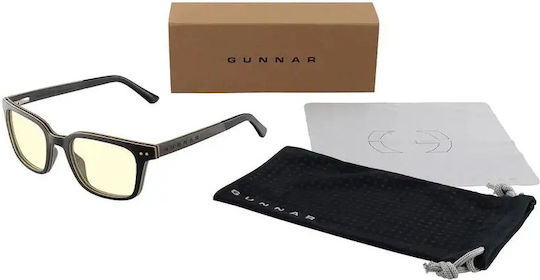 Computer Glasses Gunnar Muir Ebony Wood Amber