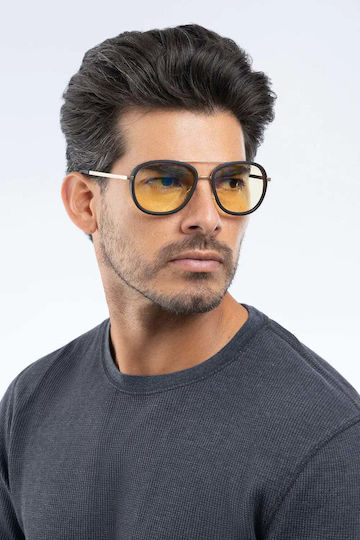Computer Glasses Gunnar Dume Gold Amber
