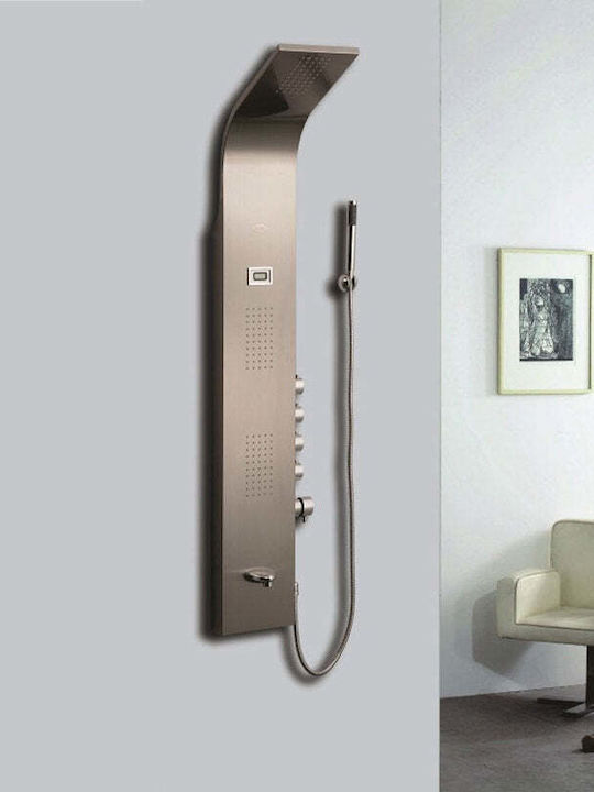 Inter Ceramic Στήλη Υδρομασάζ Ασημί