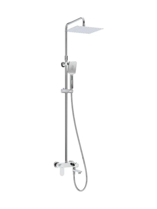 Deante Shower Column with Bathtub Mixer Black
