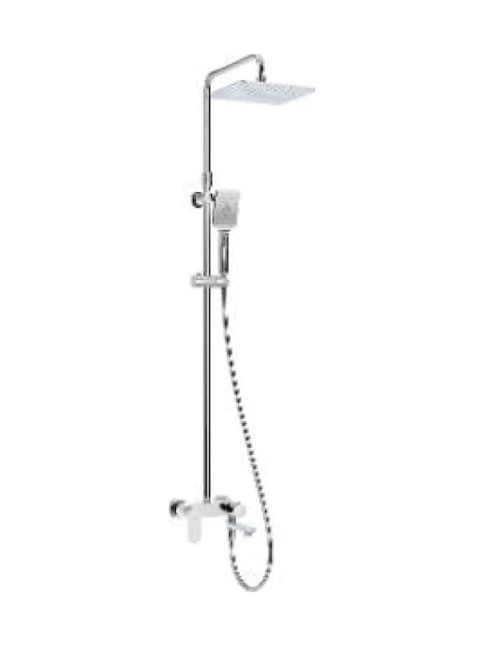 Deante Shower Column with Bathtub Mixer Black