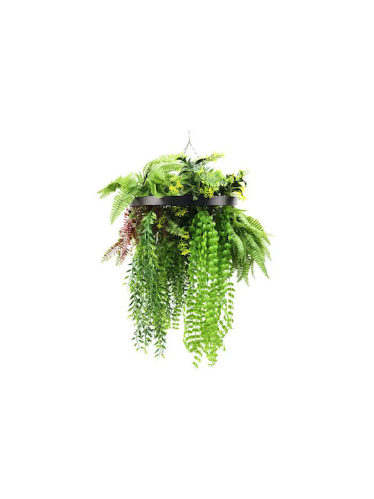 Inel Decorativ Suspendat Cu Verdeață Ø40cm Ferigă Hd Hd-10456