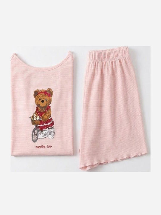 Soccus Set De Pijamale Dama De Vară Din Bumbac Roz