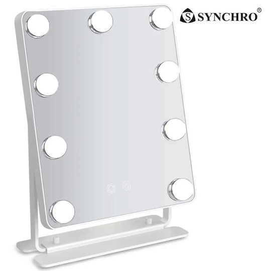 Synchro Огледало за грим със светлина 34x38см