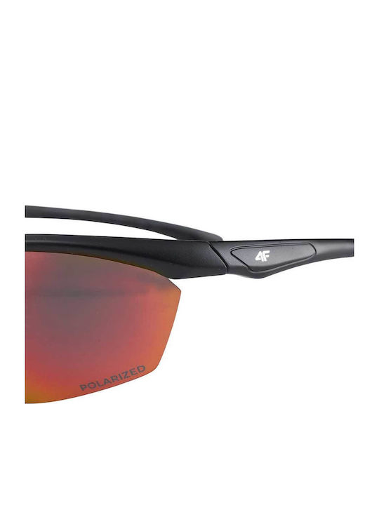 4F Herren Sonnenbrille mit Schwarzem Rahmen 4FWMM00ASPSU018-62S