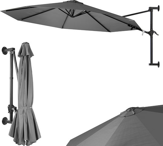 Wall Mounted Metal Parasol with Grey Ventilation Opening Wall Mounted Metal Parasol with Grey Ventilation Opening