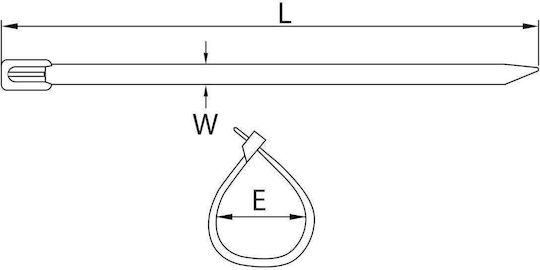 Steel Cable Tie 200x7.9mm Commel