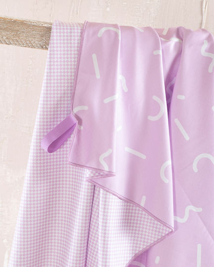 Rythmos Microfiber Body Double-Sided Purple Towel 160x90cm