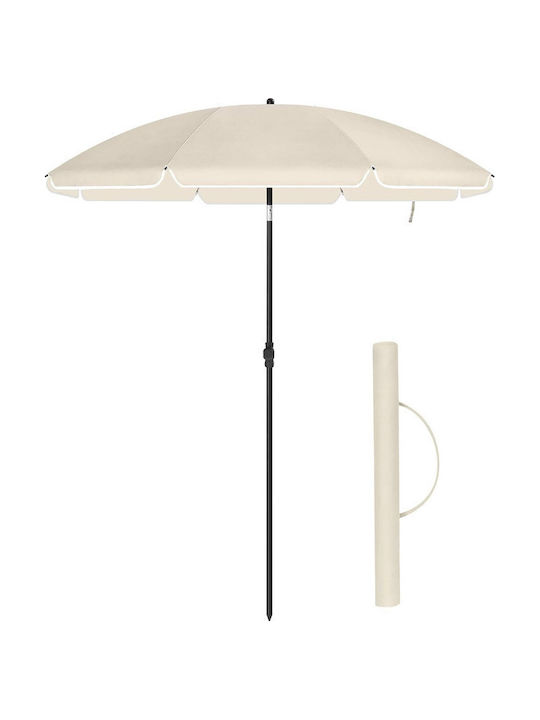 Umbrella Floor Round Metal Beige D1.6m
