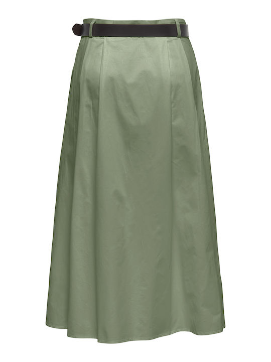High Waist Maxi Skirt Khaki