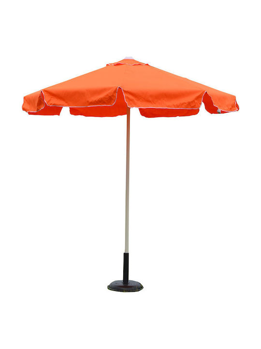 Professioneller Rundschreiben Garten- und Terrassen-Sonnenschirm Metall Orange F2.35m