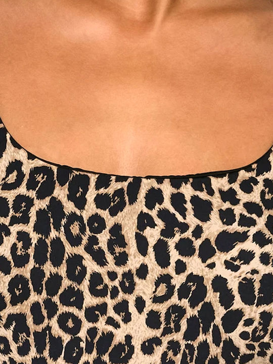 Brown One Piece Swimsuit