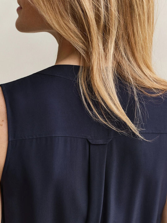 Damen Ärmellose Jumpsuit Marineblau