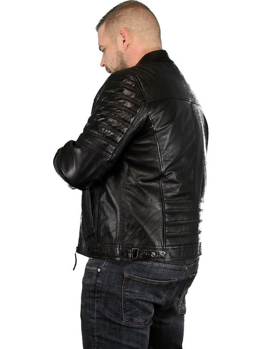 Leder Herren Jacke Schwarz
