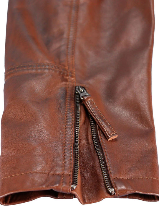 Leder Jacke Braun