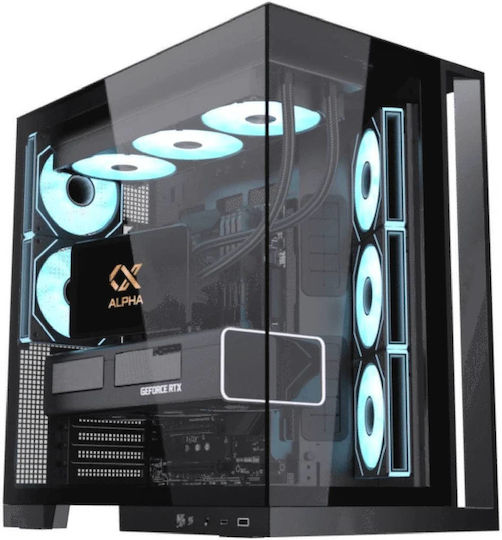 Xigmatek Aqua 7 Геймърска Midi Tower Кутия За Компютър Със Страничен Прозорец Черна
