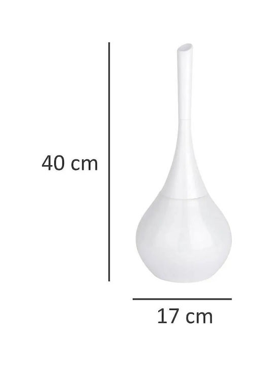 Wenko Flakon Perie De Toaletă Din Plastic Albă